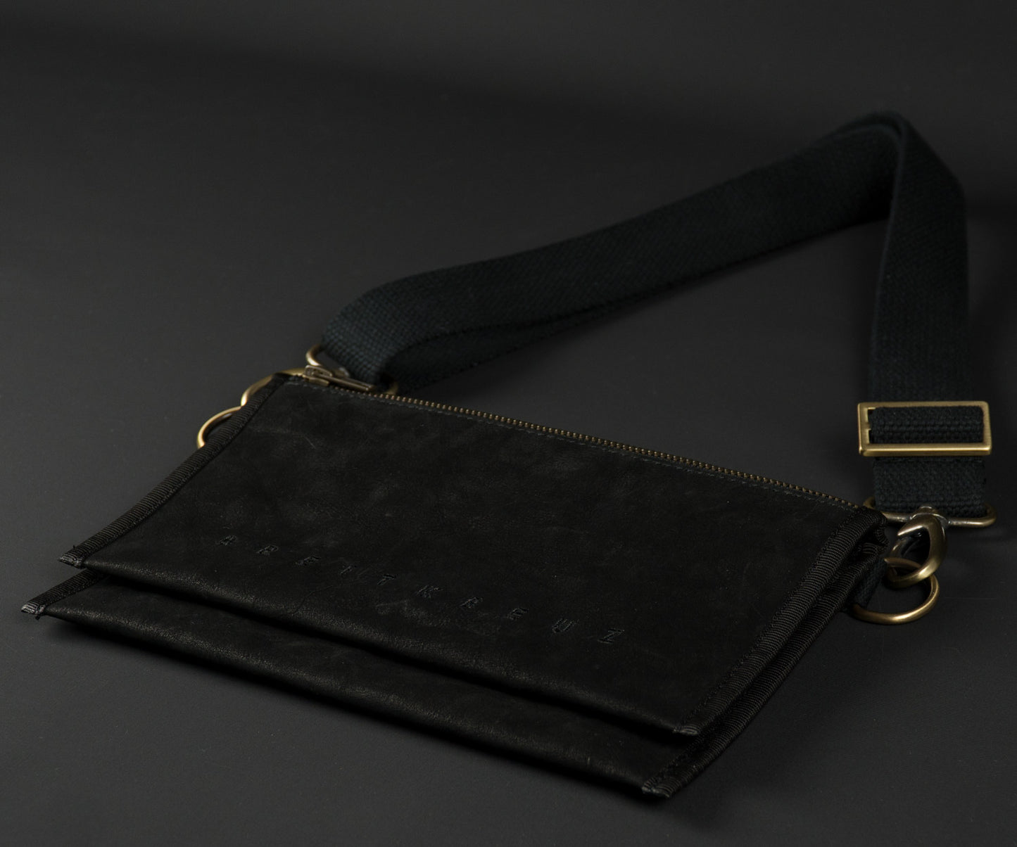 Cross Body Bag Leather Black